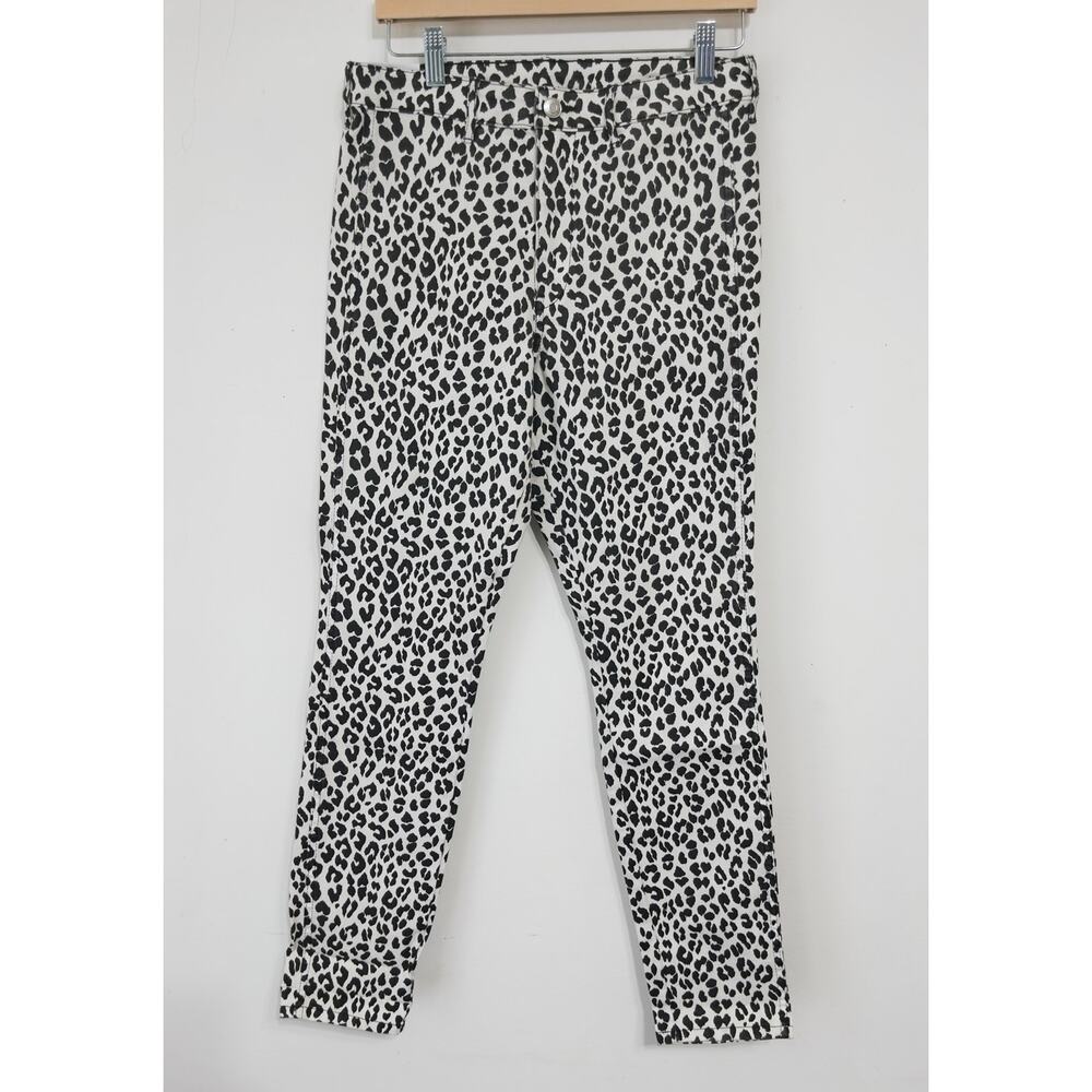 H&M leopard‎ print pants sz 30 Y2K streetwear chic capsule wardrobe edgy